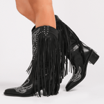 Velira Footwear Women Dakota Fringe Vakarų Kelių Batai