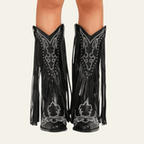 Velira Footwear Women Dakota Fringe Vakarų Kelių Batai