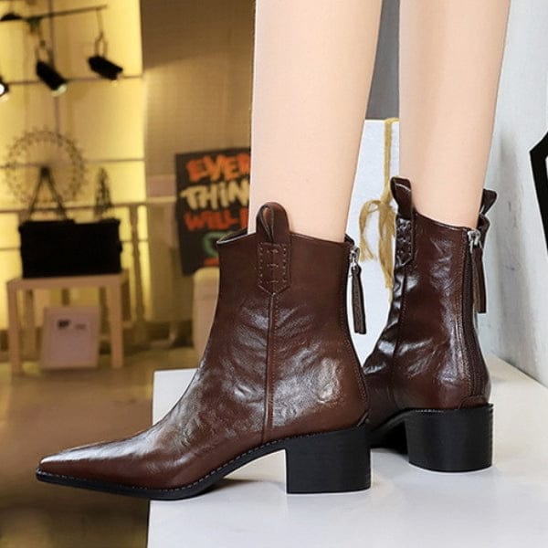 Velira Footwear Women Dakota Zip-Detail Bloko Kulno Kulniukai