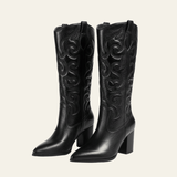 Velira Footwear Women Juoda / 5.0 Dakota Metalinės Vakarų Blokinio Kulno Batai