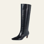 Velira Footwear Women Juoda / 5.0 Marseilio Croc Aukštas Batas