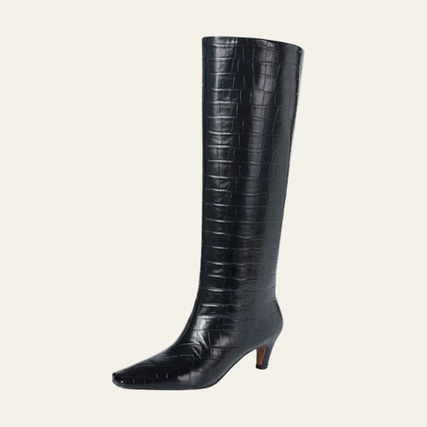 Velira Footwear Women Juoda / 5.0 Marseilio Croc Aukštas Batas