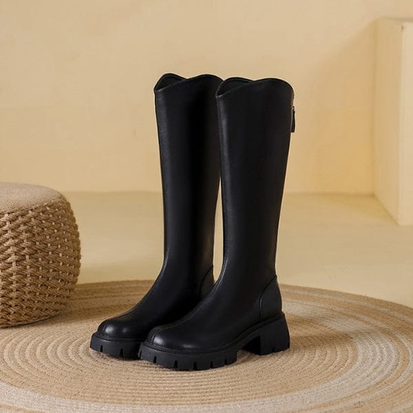 Velira Footwear Women Juoda / 5.0 Milano odiniai kelių ilgio batai