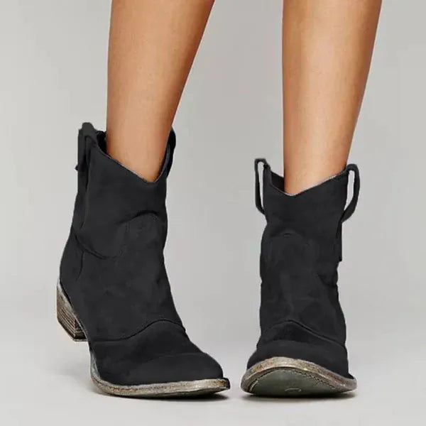 Velira Footwear Women Juoda / 5.0 Sedona Suede-Touch Vakarų Apykaklės Batas