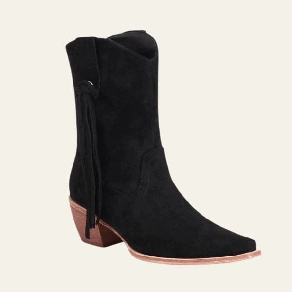 Velira Footwear Women Juoda / 5.0 Sedonos leopardų rašto kaubojiški batai