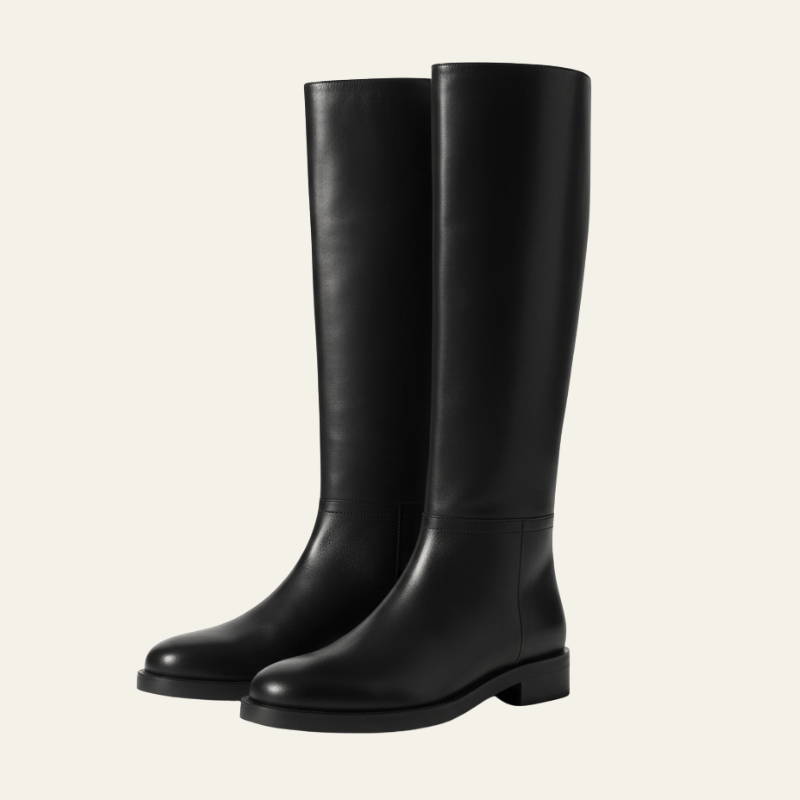 Velira Footwear Women Juoda / 5.0 Valensijos odiniai kelio batai