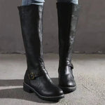 Velira Footwear Women Juoda / 5.0 Verona užtrauktuko detalėmis iki kelių batai