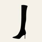 Velira Footwear Women Juoda / 5.0 Vienos Suede Ilgaauliai Batai
