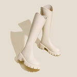 Velira Footwear Women Kreminė balta / 5.0 Milano odiniai kelių ilgio batai