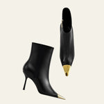 Velira Footwear Women Kyoto Metal-Cap Stiletto Batai