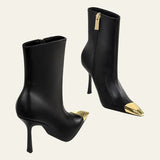 Velira Footwear Women Kyoto Metal-Cap Stiletto Batai