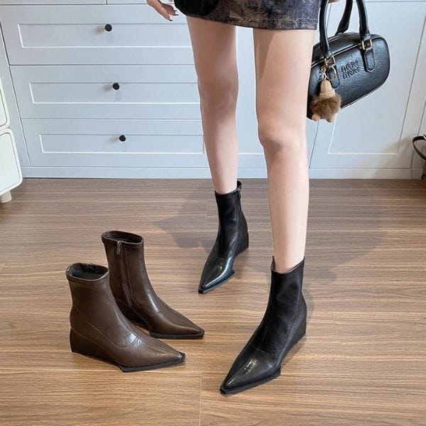 Velira Footwear Women Liono odiniai platforminiai batai