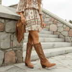 Velira Footwear Women Maren Siuvinėtos Vakarų Batai