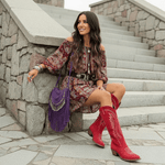 Velira Footwear Women Maren Siuvinėtos Vakarų Batai