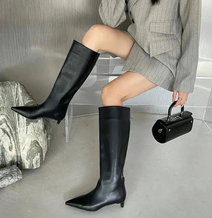 Velira Footwear Women Milano Aštrūs Pirštai Iki Kelių Batai