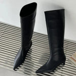 Velira Footwear Women Milano Aštrūs Pirštai Iki Kelių Batai