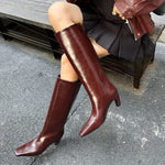 Velira Footwear Women Milano Kvadratiniai Pirštai Iki Kelių Batai