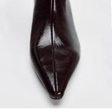 Velira Footwear Women Paryžiaus patentuotas odinis botas