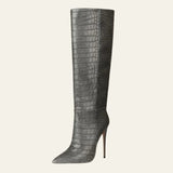 Velira Footwear Women Pilka / 5.0 Prahos Akmens Stiletto Batai