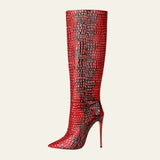 Velira Footwear Women Raudonas Raštas / 5.0 Prahos Akmens Stiletto Batai