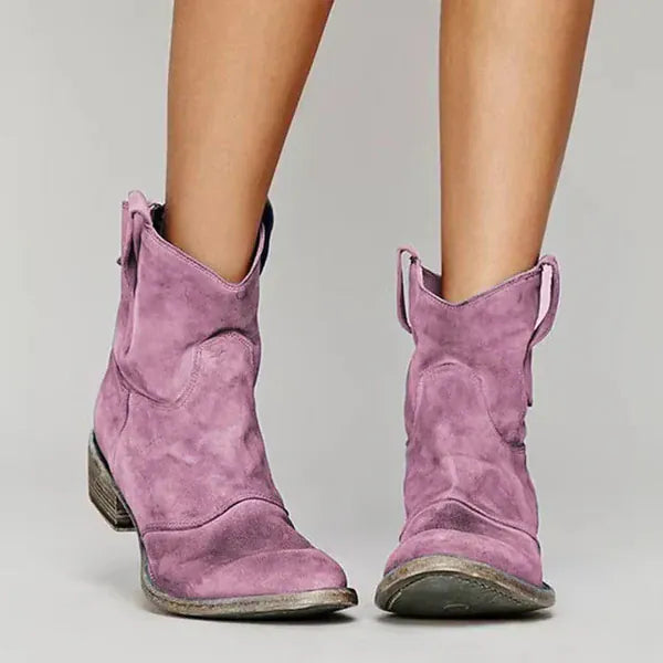 Velira Footwear Women Rožinė / 5.0 Sedona Suede-Touch Vakarų Apykaklės Batas