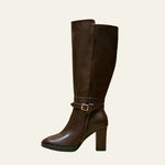 Velira Footwear Women Ruda / 6.0 Florencijos Buckle-Strap Kelių Ilgio Kulniukai
