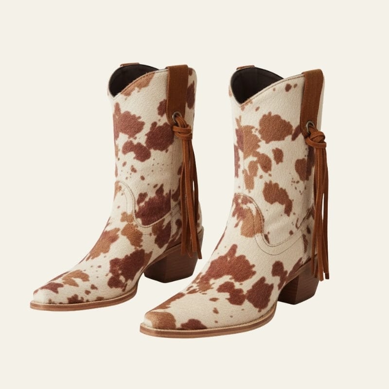 Velira Footwear Women Sedonos leopardų rašto kaubojiški batai