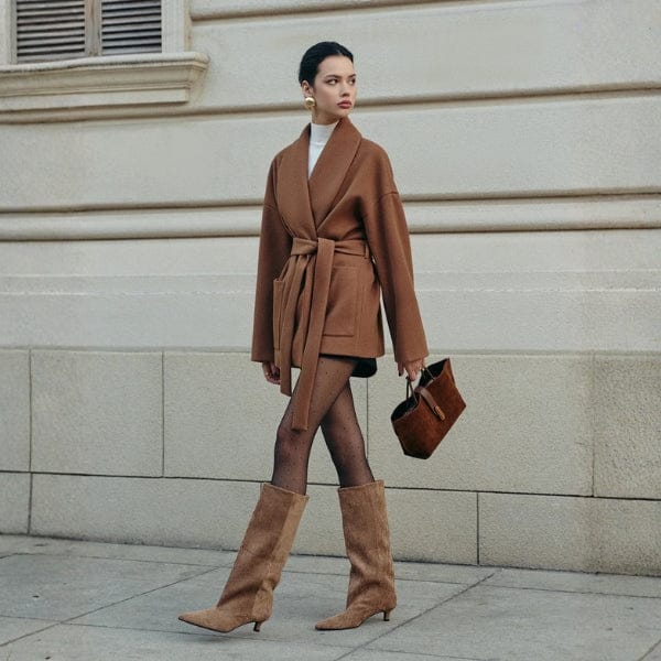 Velira Footwear Women Siena Aštriu Pirštu Kelio Ilgio Batai