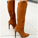 Velira Footwear Women Siena Suede Kelių Ilgio Batai