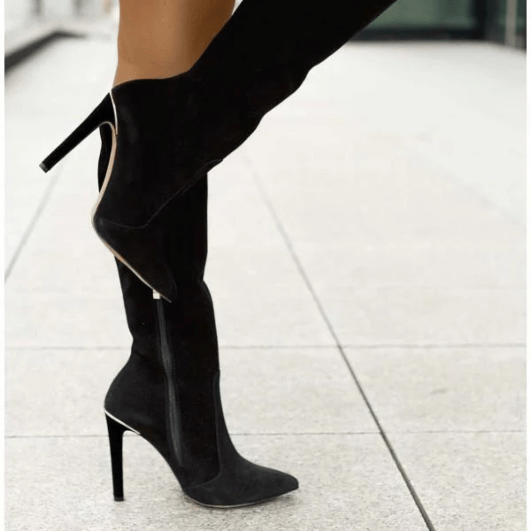 Velira Footwear Women Siena Suede Kelių Ilgio Batai