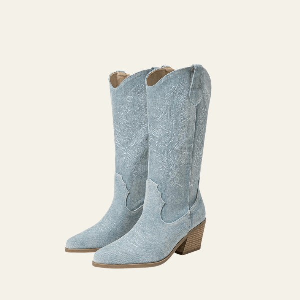 Velira Footwear Women Šviesiai Mėlyna / 5.0 Delara Siuvinėti Vakarų Batai