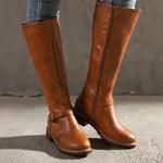 Velira Footwear Women Šviesiai ruda / 5.0 Verona užtrauktuko detalėmis iki kelių batai