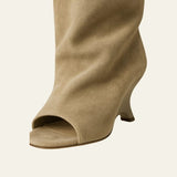 Velira Footwear Women Valensijos Suede Peep-Toe Batai