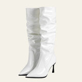 Velira Footwear Women Verona Gloss Slouch Kelnių Batai