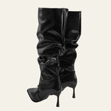 Velira Footwear Women Verona Gloss Slouch Kelnių Batai
