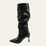 Velira Footwear Women Verona Gloss Slouch Kelnių Batai