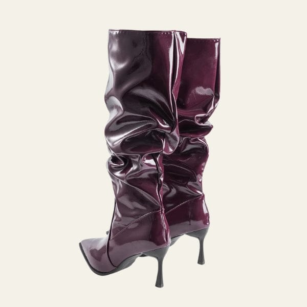 Velira Footwear Women Verona Gloss Slouch Kelnių Batai