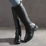 Velira Footwear Women Verona užtrauktuko detalėmis iki kelių batai