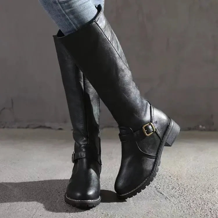 Velira Footwear Women Verona užtrauktuko detalėmis iki kelių batai
