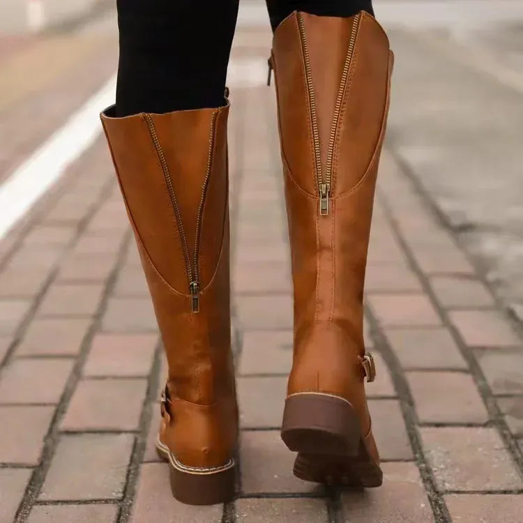 Velira Footwear Women Verona užtrauktuko detalėmis iki kelių batai