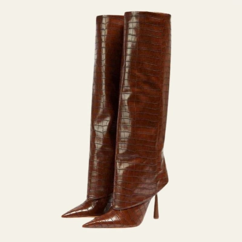 Velira Footwear Women Vienos Kroko Stiletto Batai