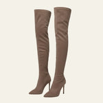 Velira Footwear Women Vienos Suede Ilgaauliai Batai