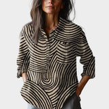 Velira Gisella™ | Rafinuota lino blusa su raštu
