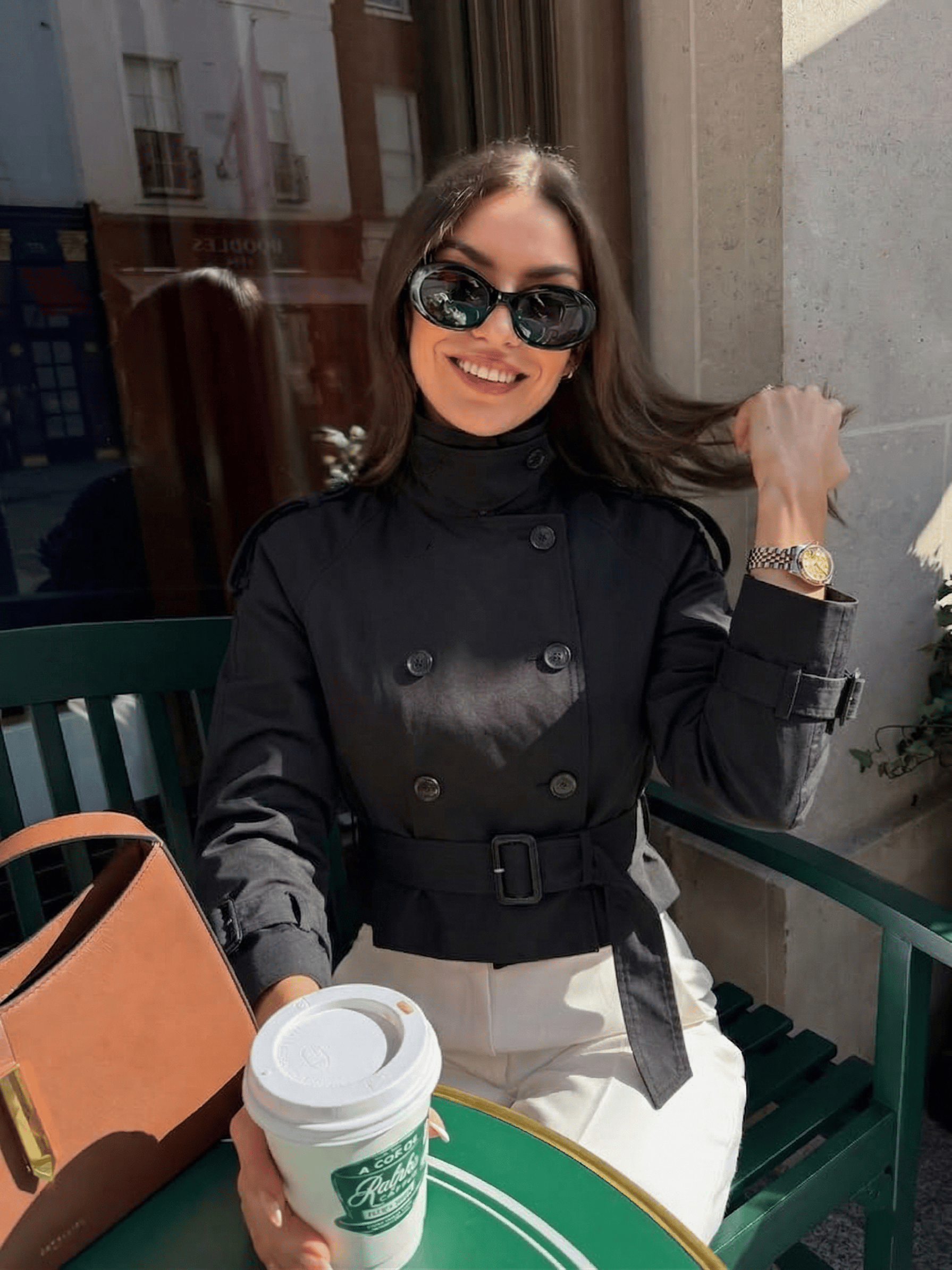 Velira High-Neck Belted Trench Coat | Isabelle Aukštos Kaklo Diržinis Paltas | Izabelė