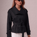 Velira High-Neck Belted Trench Coat | Isabelle Aukštos Kaklo Diržinis Paltas | Izabelė