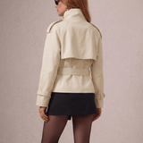Velira High-Neck Belted Trench Coat | Isabelle Aukštos Kaklo Diržinis Paltas | Izabelė