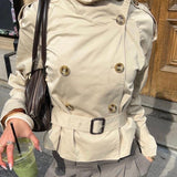 Velira High-Neck Belted Trench Coat | Isabelle Aukštos Kaklo Diržinis Paltas | Izabelė