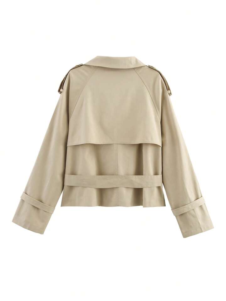 Velira High-Neck Belted Trench Coat | Isabelle Aukštos Kaklo Diržinis Paltas | Izabelė