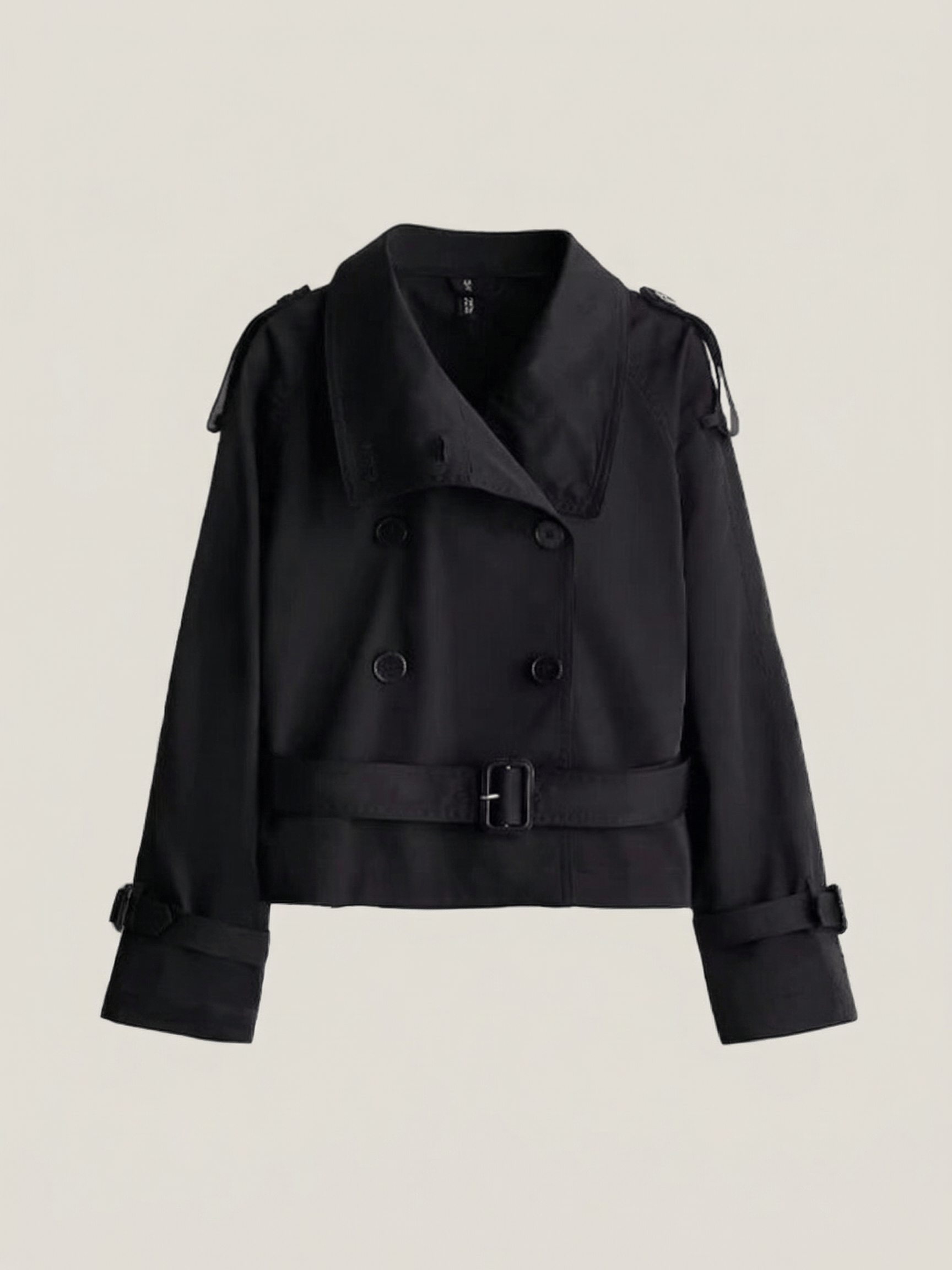 Velira High-Neck Belted Trench Coat | Isabelle Juoda / S Aukštos Kaklo Diržinis Paltas | Izabelė