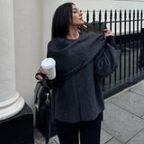 Velira Iris | Cowl Neck Cape Coat for Women Iris | Moteriškas Cape Paltas su Kaklo Apykakle